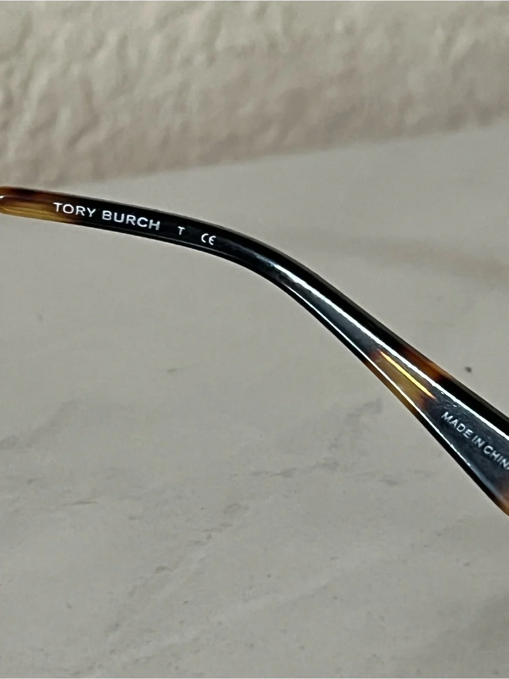 Tory Burch Tortoise Open Metal Frame Sunglasses Cat Eye Style TY6049